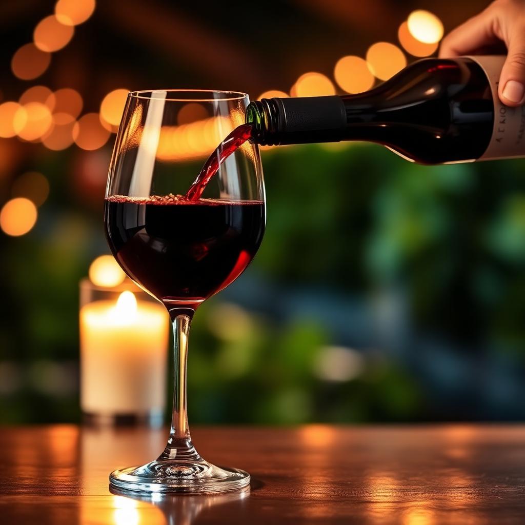 Calice di vino rosso italiano